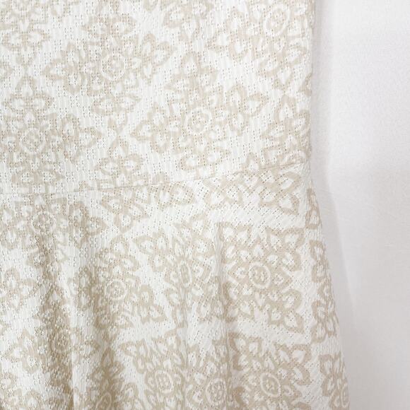 Diane Von Furstenberg 2 White Cream Jeannie Fit and Flare Dress Henna Sleeveless - Picture 5 of 10